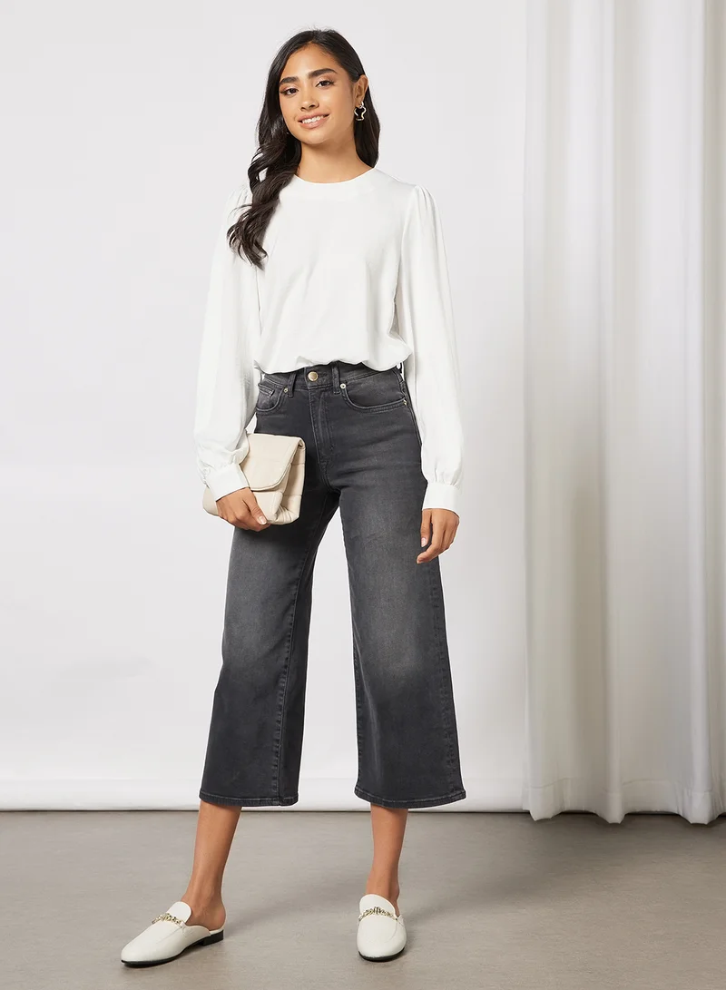 VERO MODA Essential Long Sleeve Blouse White