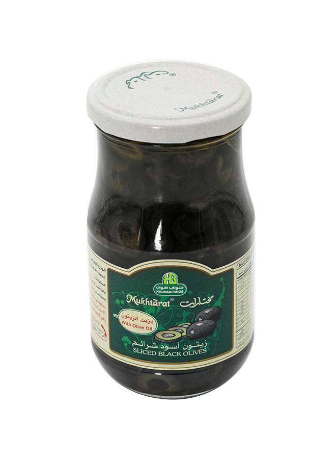 Halwani Mukhtarat Sliced Black Olives In Olive Oil 325grams - Image 1