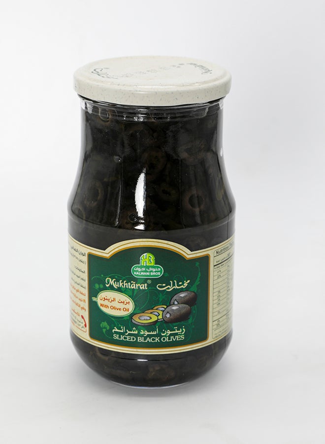 Halwani Mukhtarat Sliced Black Olives In Olive Oil 650grams - Image 5