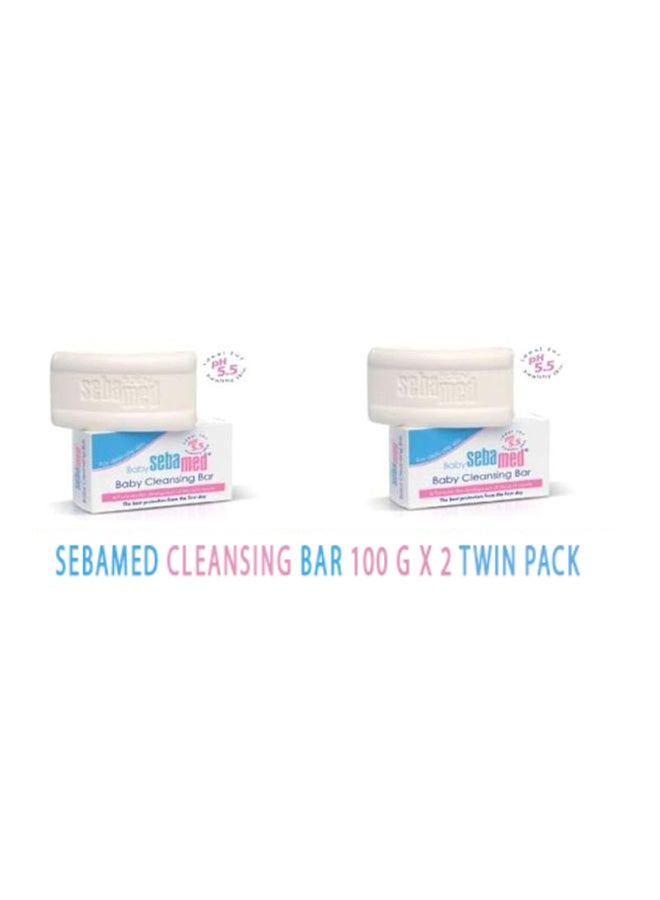 Baby Cleansing Soap Bar With Panthenol, Pack of 2, 100g+100g 