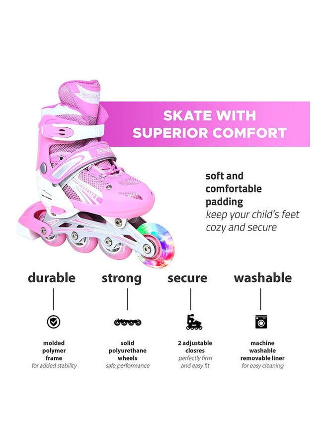 SportQ - Can Convert Trifold Trifold To Row Outdoor Indoor Slip Shoe For Beginners Teen Front Wheel Led Flats (Larg 39-42 Us) - Image 1