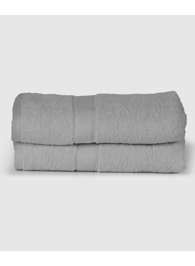 Sienna Face Towel (Set of 2) Grey 50 x 100cm