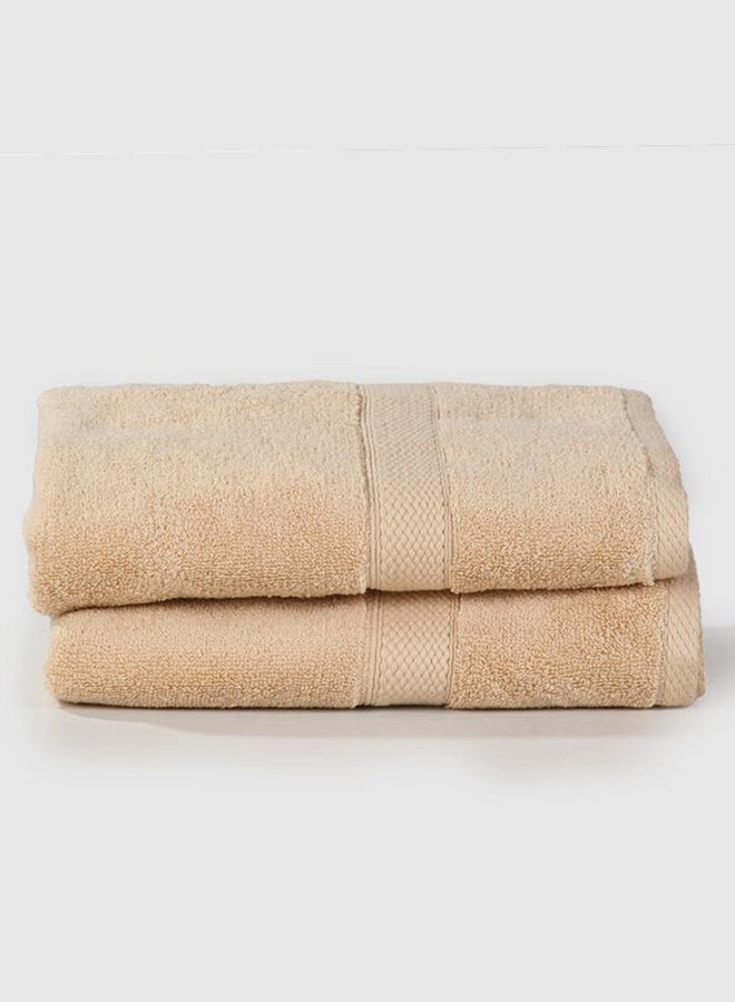Sienna Face Towel (Set of 2) Beige 50 x 100cm