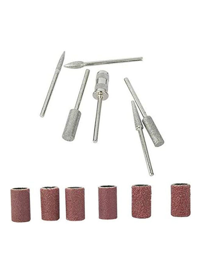 Generic - Electric Nail Drill Machine Art Salon Manicure File Polish Tool 6 Bits Pink - Image 1