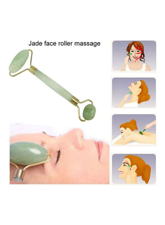يفين Face Skin Care Face Suction Cup Set Facial Jade Roller Ice Roller Gua Sha Stone Tool for Cellulite Body Face Puffiness Massage Set Green - Image 2