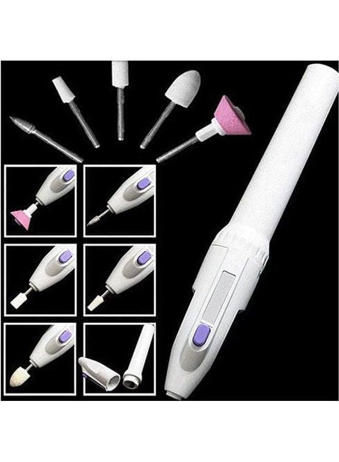 Electric Manicure and Pedicure Set White
