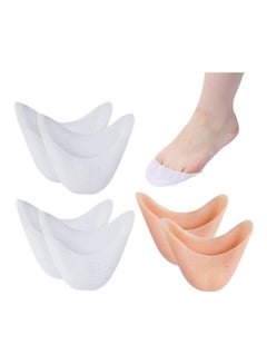 Generic 3 Pair Toe Protector Gel Toe Cap Silicone Toe Protector Breathable Silicone Gel Forefoot Cushion Pads Toe Protector Support Sleeve For Ballet Dance Pointed Shoe 