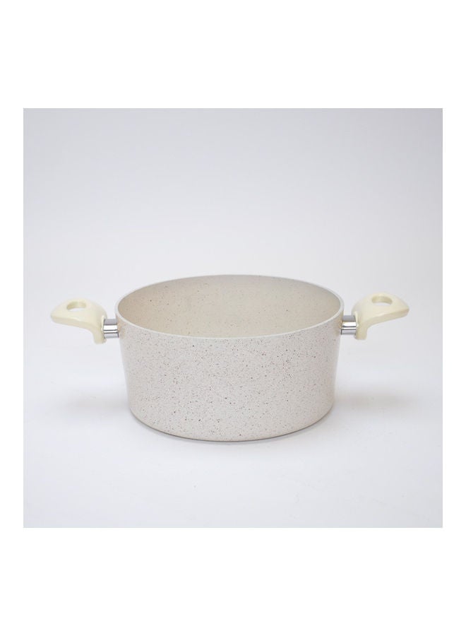 توب شيف طقم أدوات طهي من الجرانيت مكوّن من 15 قطعة. فضي/بيج 28سم - Image 5