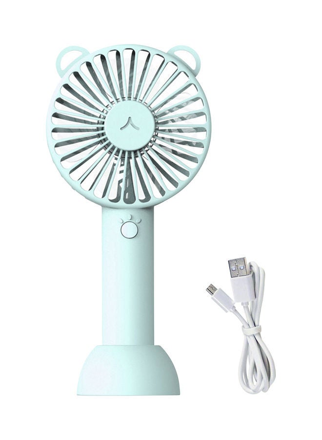 Handheld Fan With Base Portable Mini Fan 3 Speed Low Noise Personal Desk Fan For Travel Camping Office Home Usb Powered Desk Fan H33182BL Blue - Image 1