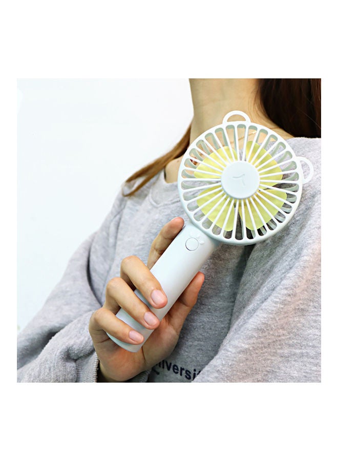 Handheld Fan With Base Portable Mini Fan 3 Speed Low Noise Personal Desk Fan For Travel Camping Office Home Usb Powered Desk Fan H33182BL Blue - Image 2