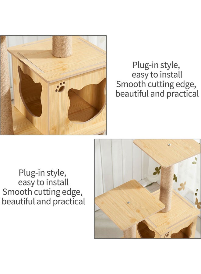 Sharpdo Multifunctional Cat Climbing Frame Wood 130x52x37cm - Image 3