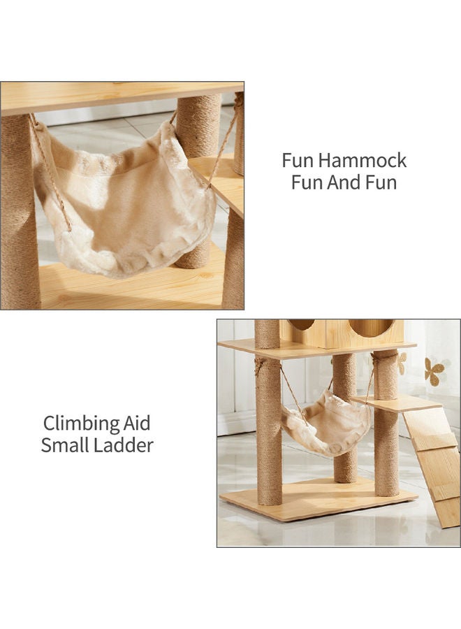 Sharpdo Multifunctional Cat Climbing Frame Wood 130x52x37cm - Image 4