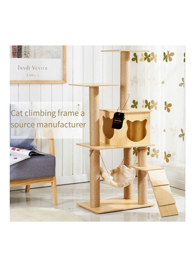 Sharpdo Multifunctional Cat Climbing Frame Wood 130x52x37cm - Image 5