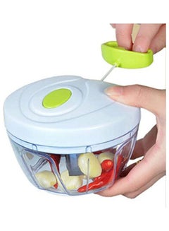 Dorliona Essential Kitchen Tools Onion Vegetable Chopper Multifunctional Hand Speedy Chopper Vegetable Fruits Chopped Shredders & Slicers White