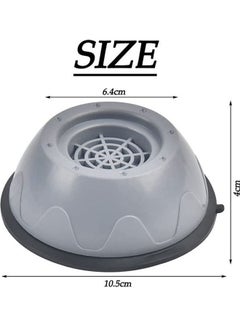 Generic 8PCS Shock and Noise Cancelling Washing Machine Support Protects Laundry Room Floor Dryer Anti Vibration Pads Washing Machine Support Feet Stabilizer Mat for Washing Machine Grey 6.4x10.5cm  - Image 2