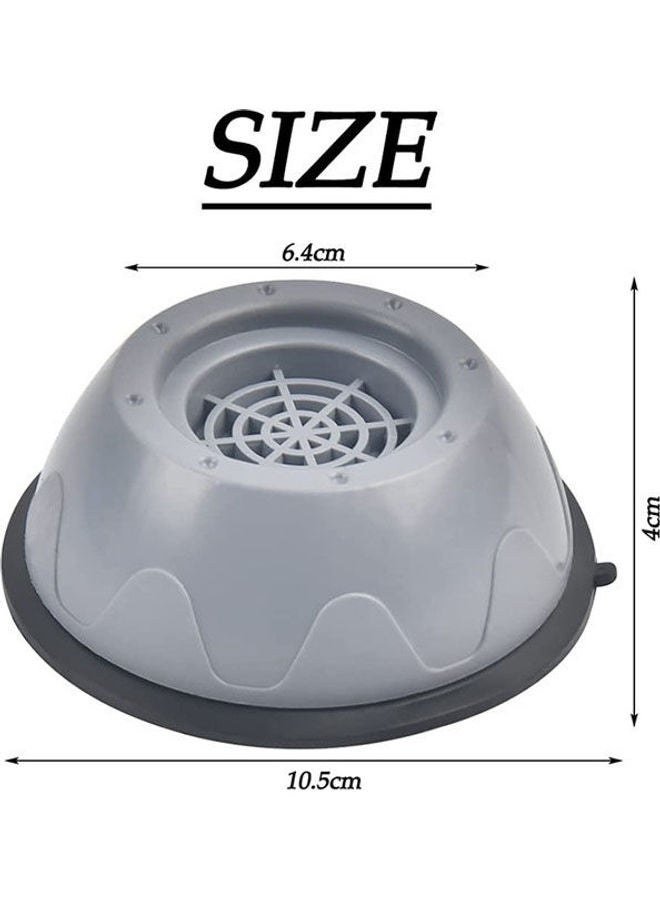 Generic 8PCS Shock and Noise Cancelling Washing Machine Support Protects Laundry Room Floor Dryer Anti Vibration Pads Washing Machine Support Feet Stabilizer Mat for Washing Machine Grey 6.4x10.5cm  - Image 2