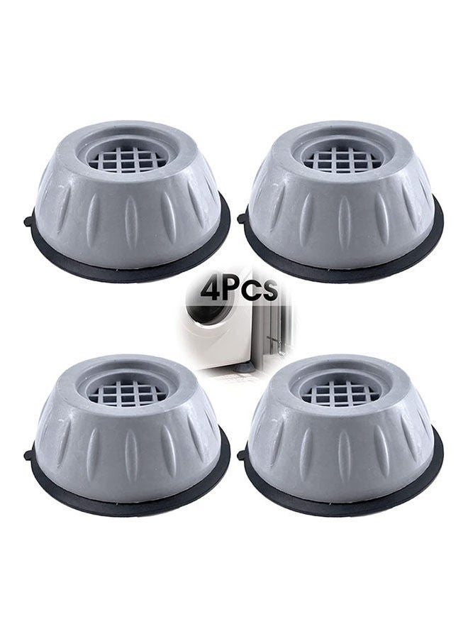 4pcs Shock & Noise Cancelling Washing Machine Support Anti Slip Rubber Washing Machine Feet Pads Washing Machine Stabilizer Anti-Walking Rubber Pads for Home Appliances Universal Size Grey 6.4x10.5cm - Image 1