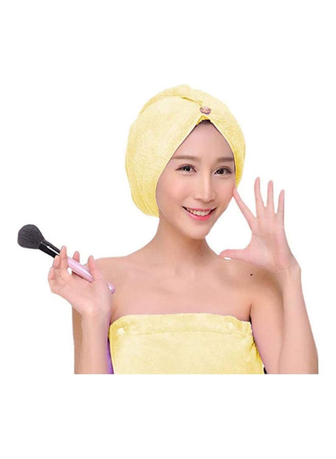 Microfiber Hair Towel Super Absorbent Quick Dry Hair Pink  - Image 1