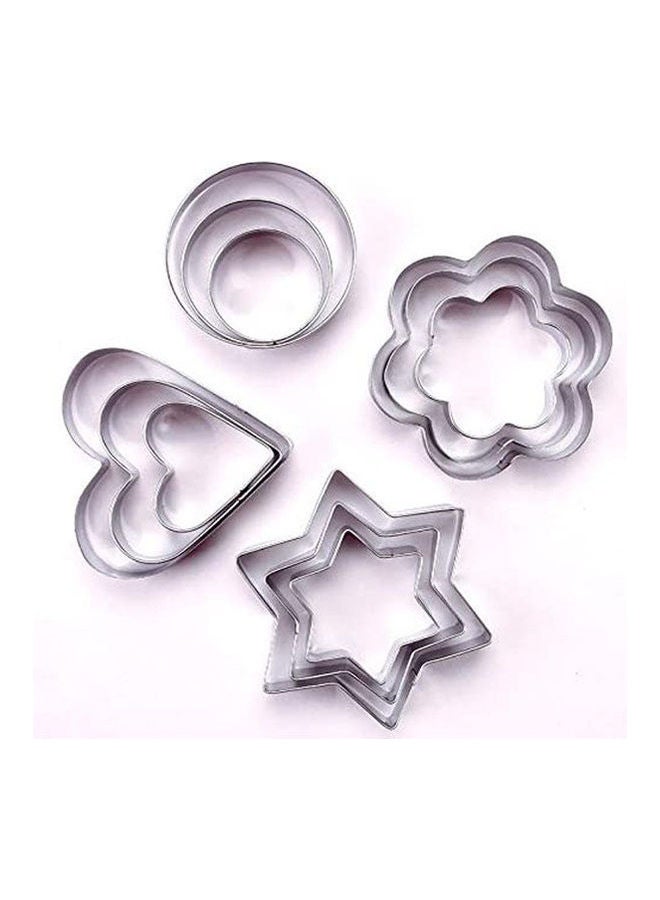 KeyZone Stainless Steel Cookie Biscuit Fondant Cake Paste Mold Cutter Silver  - Image 1