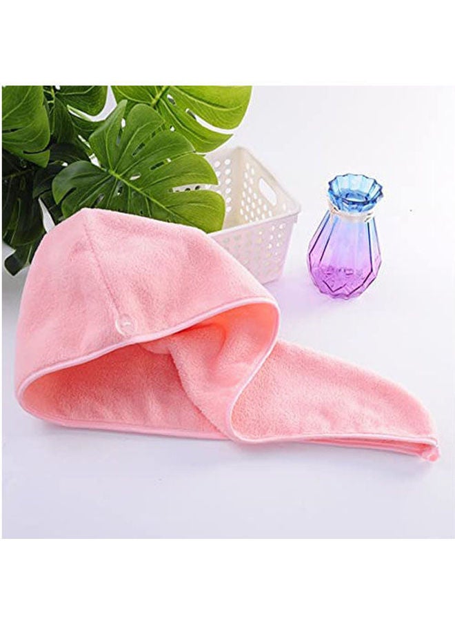 Hair Towel Microfiber Drying Bath Shower Head Towel 2 Pack Pink - Image 2