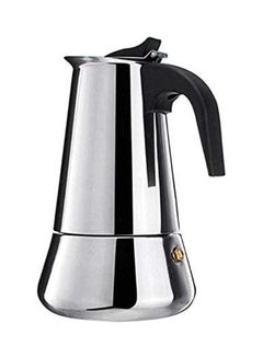 Generic Stainless Steel Moka Espresso Maker- Percolator Cafetiere - 6 Cup silver 