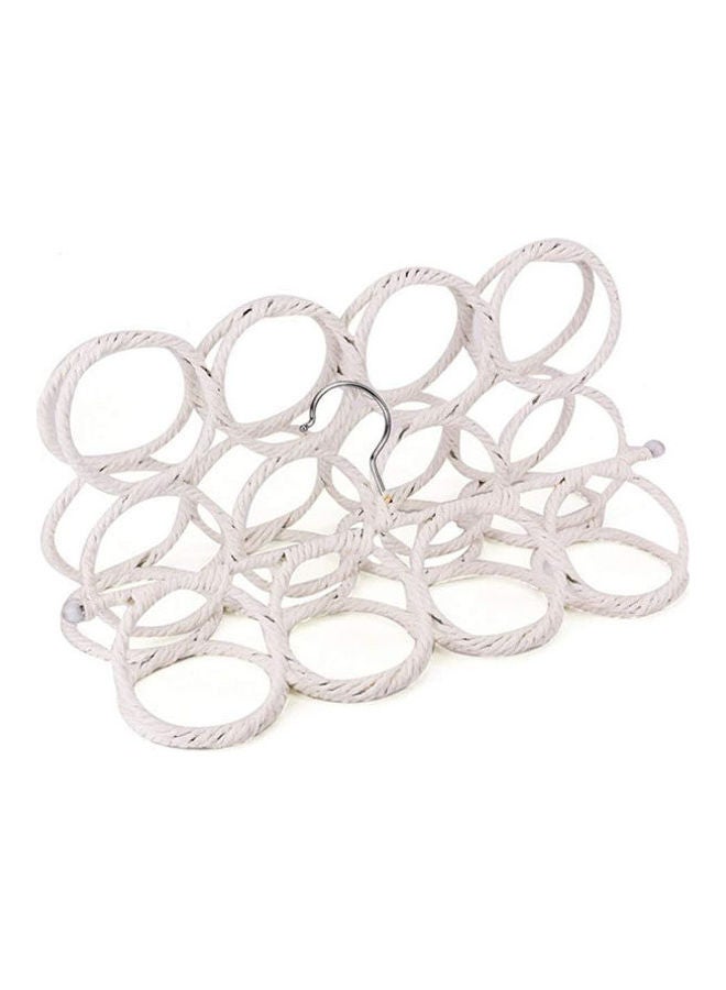 28 Loop Scarf Hanger Holder Closet Door Organizer Tie Belt Rack White - Image 2