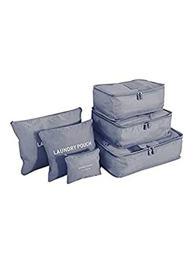 ماركة غير محددة 6 PCS Travel Storage Bags Set Clothes Tidy Packing Grey  - Image 1