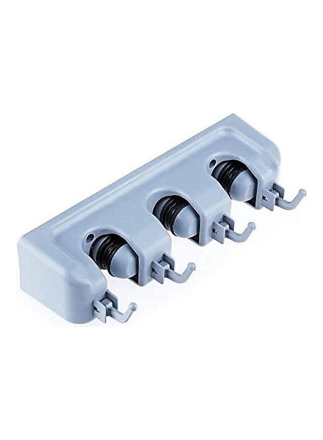 ماركة غير محددة High Quality Kitchen Wall Mounted Mop Holder 4 Position Kitchen Storage Mop Brush Broom Organizer Hanger Tool Grey 33cm  - Image 1