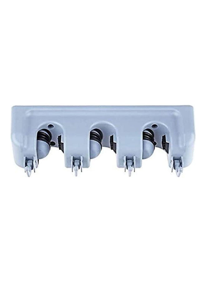 ماركة غير محددة High Quality Kitchen Wall Mounted Mop Holder 4 Position Kitchen Storage Mop Brush Broom Organizer Hanger Tool Grey 33cm  - Image 2