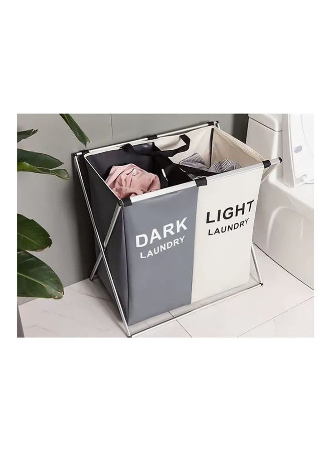 Laundry Bag Divided For Colored and White With Holder Multicolour 50x57cm - Image 2