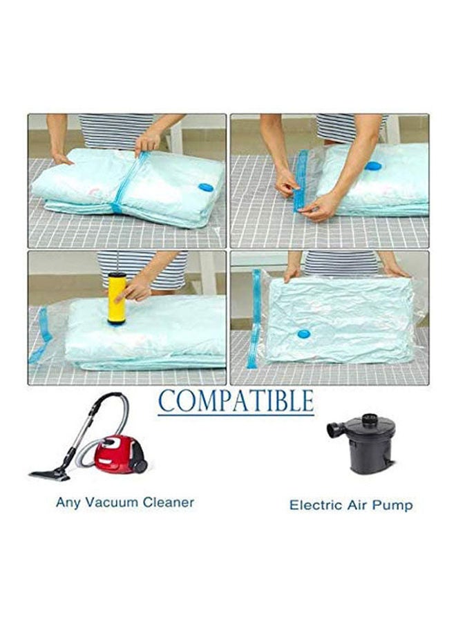 Storage Bags, 8 Pack Vacuum Compression Bags For Clothes, Blankets, Comforters, Pillows Black  - Image 2