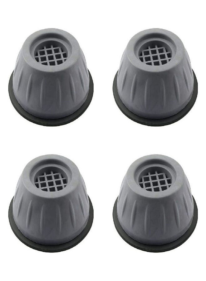 زايمي Zyamy 4Pcs Shock And Noise Cancelling Washing Machine Support Rubber Feet Pads For Washing Machine Support Dampers Stand Accessories, 4 X 1.57 Inches Grey