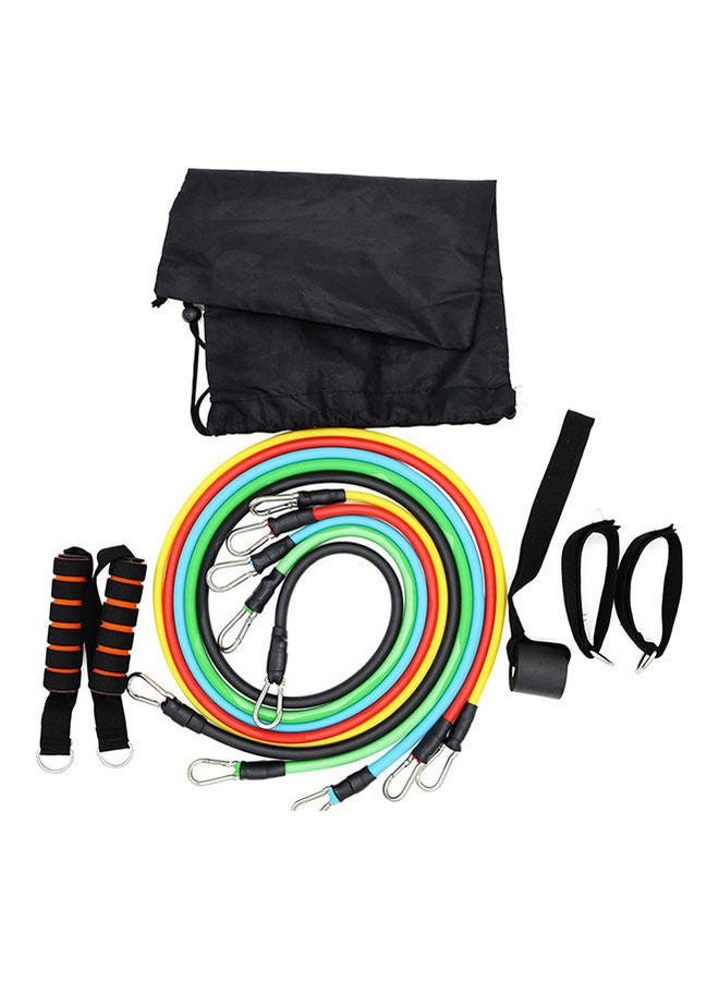 ماركة غير محددة 11Pcs/Set Resistance Bands Workout Exercise Training Tube Pull Rope Rubber Expander Elastic Bands 