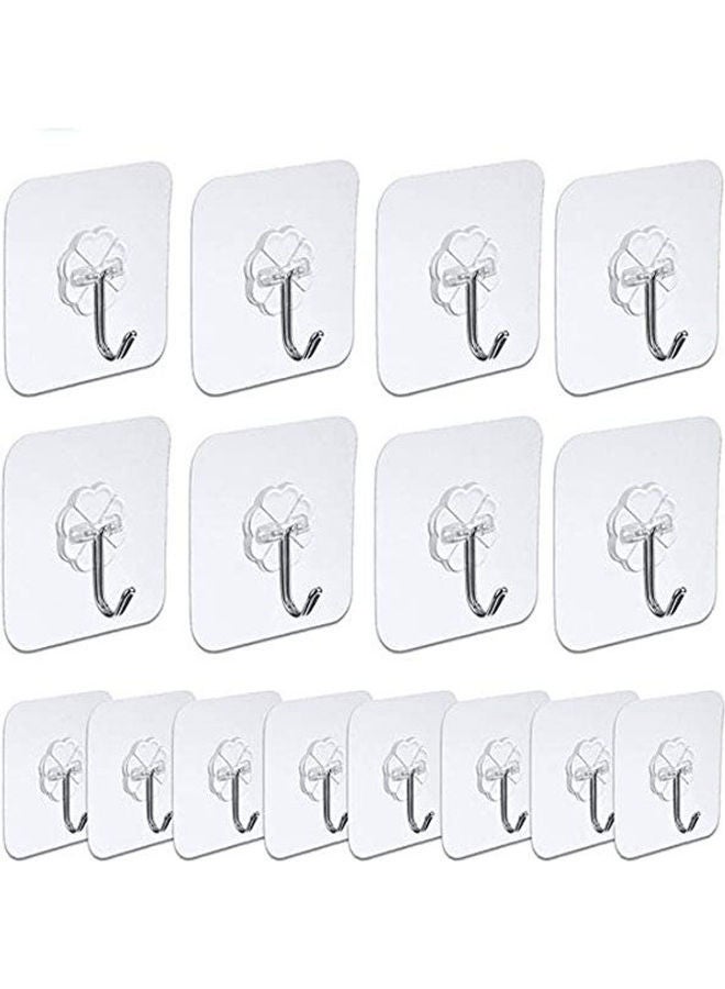 Adhesive Wall Hooks Heavy Duty Silver
