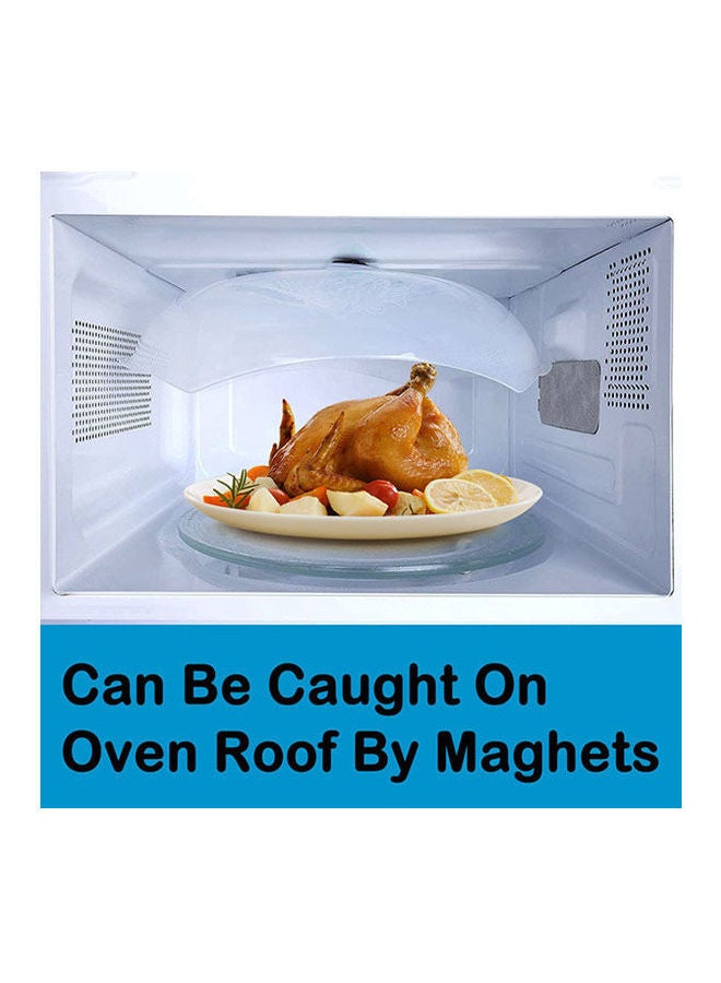 Generic - Microwave Cover For Food With Magnetic White 30cm - Image 1