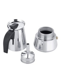 Generic Stovetop Coffee Makers, Portable Stainless Steel Coffee Pot Classic Moka Espresso Maker Mocha Pot For Home, Office. silver 100ml  - Image 2
