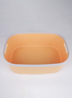 Amal 4-Piece Storage Basket 2-Tones Set Convenient to use Daily Simple Storage Hygienic and Organized TG51462S4 Yellow/White 17 x 44 x 30cm  - Image 3