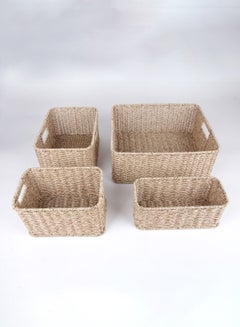 Storage & Organizers Set Of 4 Multipurpose Uses For Home & Office Premium Quality Brown 16 x 40 x 34cm
