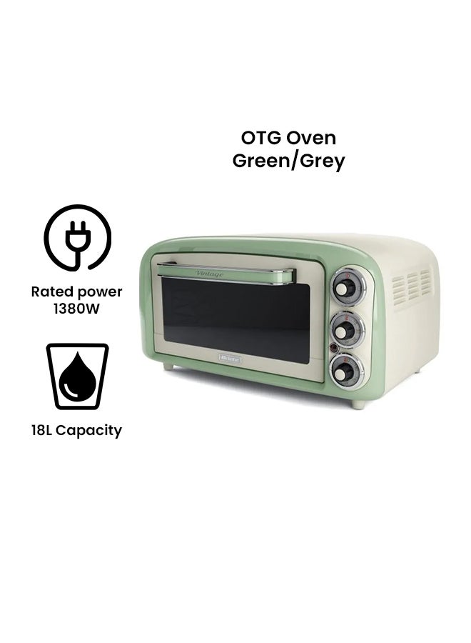 أريتي فرن كهربائي كلاسيكي 18.0 L 1380.0 W 979 أخضر/رمادي - Image 2