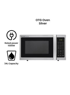 SHARP Powerful Microwave Oven 34 L 1000 W R-34CT ST Silver  - Image 2