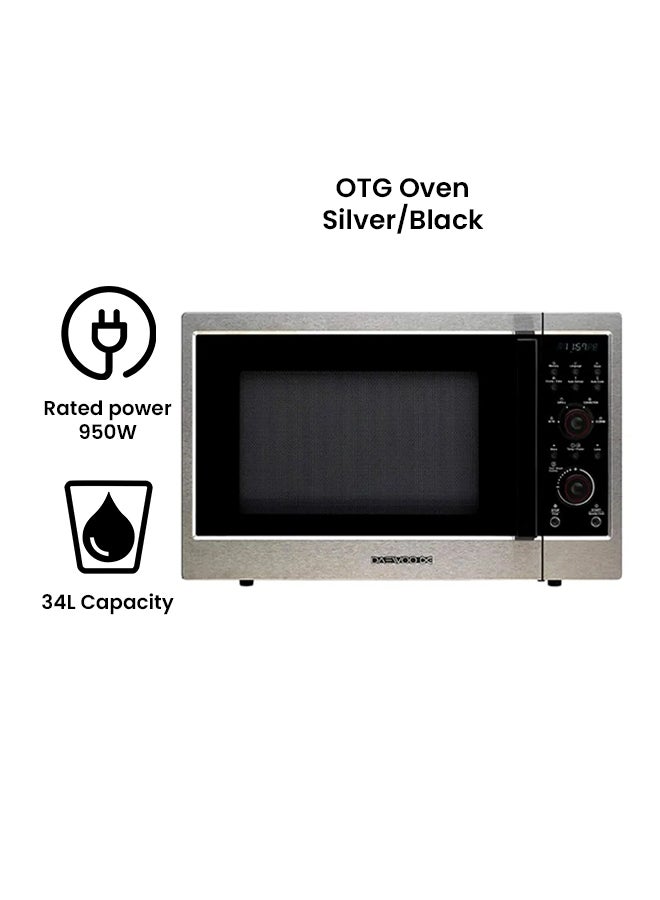 DAEWOO - Electric Microwave Oven With Grill 34.0 L 950.0 W KOC-154K Silver/Black - Image 1