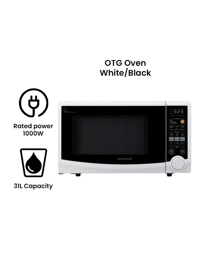 دايو فرن ميكروويف مع شواية 31.0 L 1000.0 W KQG-1N1A أبيض/ أسود  - Image 2