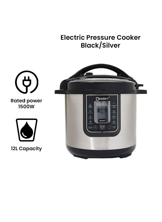 DESSINI Electric Pressure Cooker 12.0 L 1500.0 W AKAT50 Black/Silver - Image 2