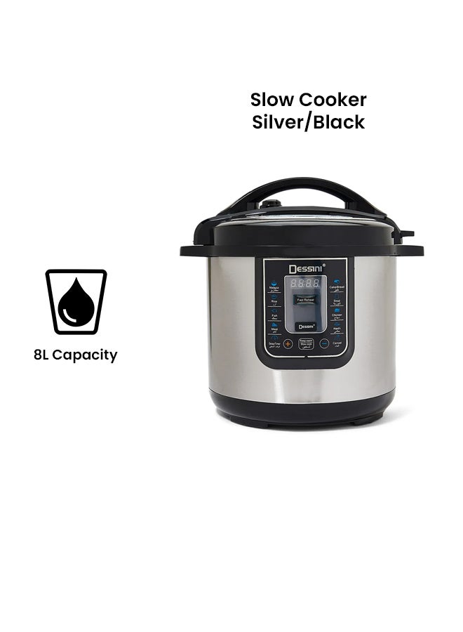 DESSINI Electric Pressure Cooker 8.0 L 8008-8L Silver/Black  - Image 2