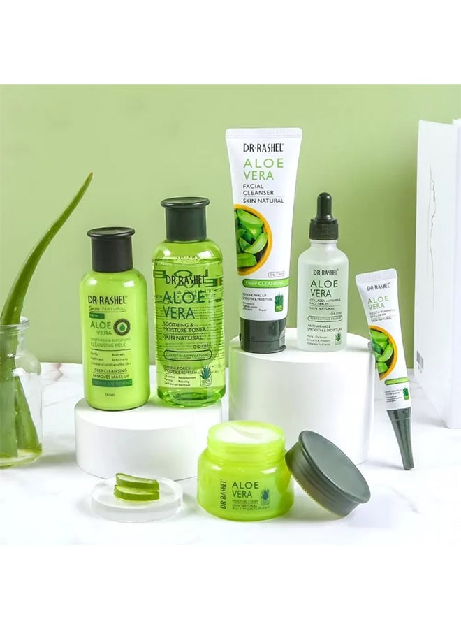 DR. RASHEL - Aloe Vera Soothing and Moisture Skin Care Kit Green 600ml - Image 1