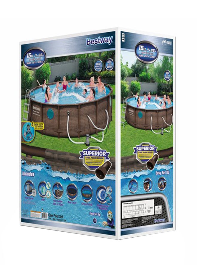 Bestway - Power Steel Swim Vista Series Ii Above Ground Pool Set 488x122cm 488x122cm - Image 1