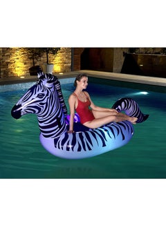 Bestway Lights ‘N Stripes Zebra Ride-On Pool Float With Led Light 246x104x122cm 246x104x122cm  - Image 4
