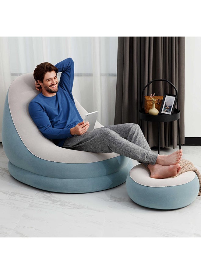 Bestway - Comfort Cruiser Inflate A Chair With Stool Multicolour 1.22m x 94cm x 81cm - Image 1