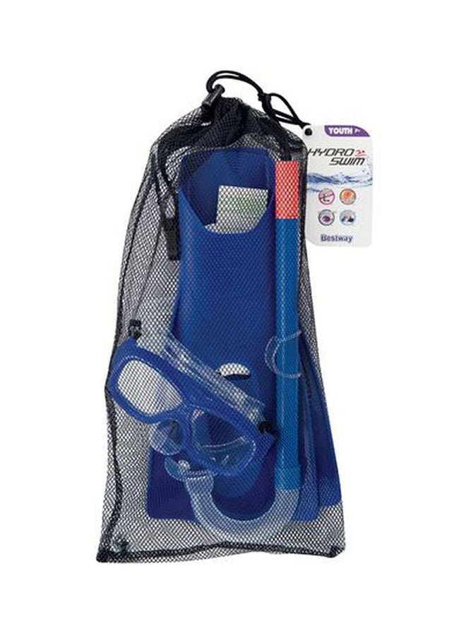 4-Piece Hydro Swim Snorkel Set Multicolour