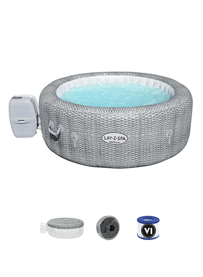 Bestway Lay-Z-Spa Honolulu Airjet - 1 Spa, 1 Pool Cover, 1 Spa Pump, 1 Chemconnect Dispenser, Filter Cartridge (Vi), Repair Kit, Airjet System 34.5kg